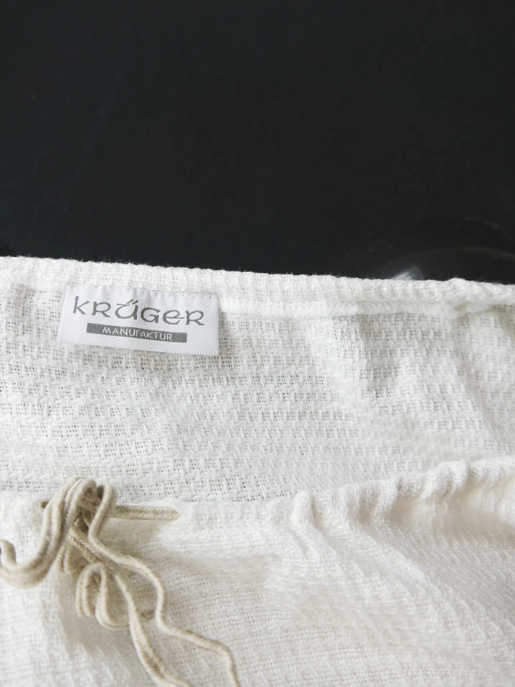 Gr.48 Dirndlbluse weiß Bluse für Dirndl Krüger Leinen Spitze Stickerei B10210