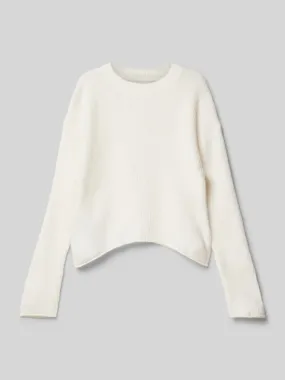 Mango Cropped Strickpullover mit Rundhalsausschnitt Modell 'sophie' (offwhite) online kaufen