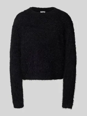 Noisy May Strickpullover aus Teddyfell Modell 'SASSY' (black) online kaufen