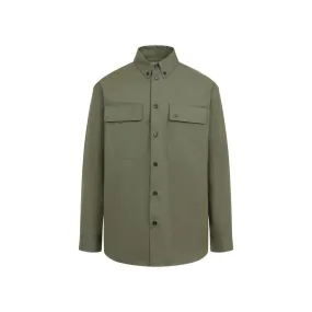   Off-White  Ow Military Green Cotton Shirt Green  Hemden 