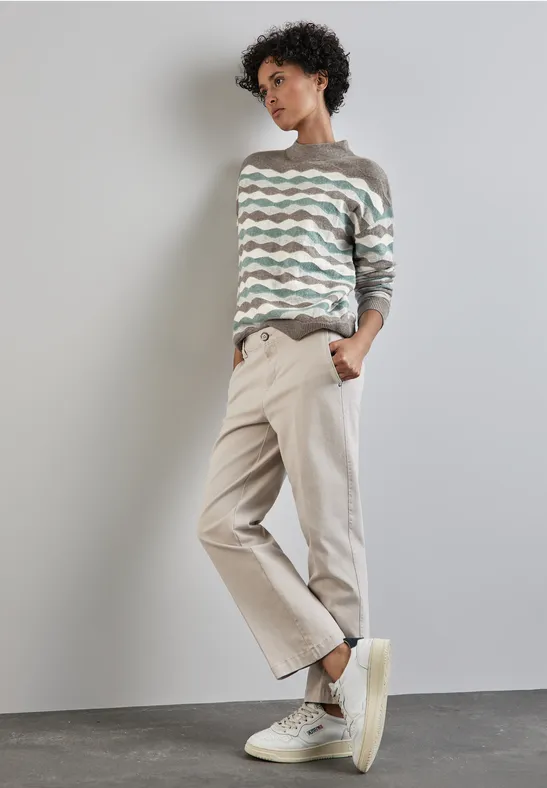 Street One Gemusterter Pullover 