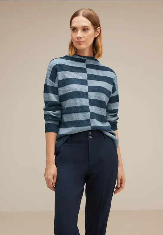 Street One Pullover mit Streifenmuster 