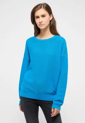 Strickpullover aus purer Baumwolle mit überschnittenen Ärmeln